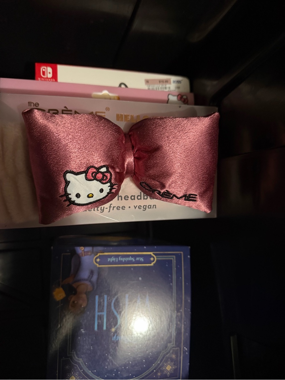 Hello Kitty Rose Pink Satin Bow Headband